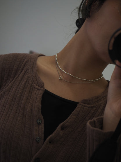 heart K necklace
