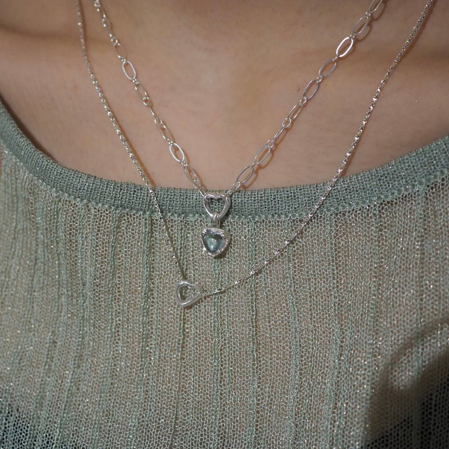 heart K necklace