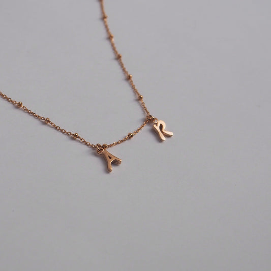 Initial T Necklace (2 Character Version)