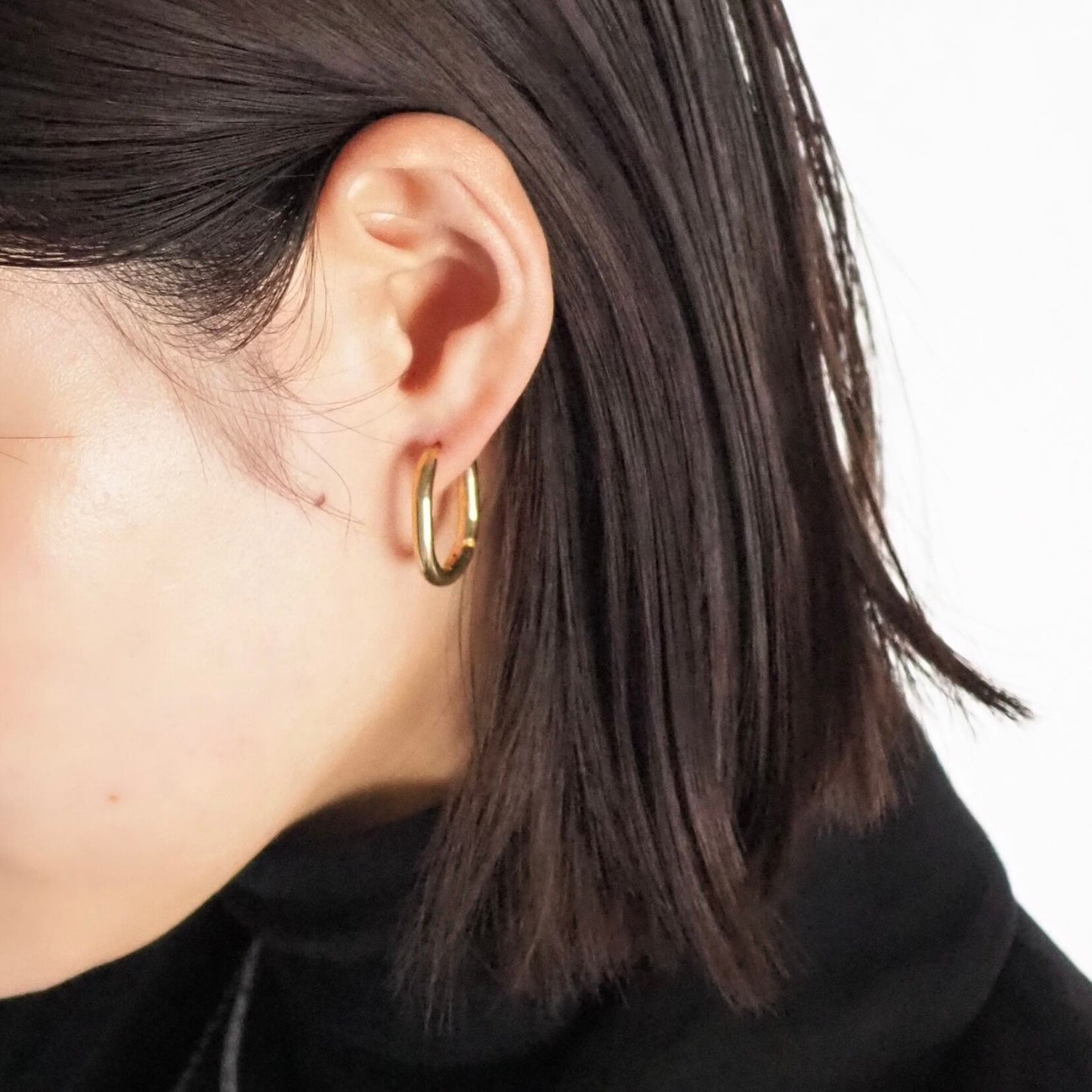 Oval Hoop Earrings