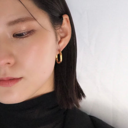 Oval Hoop Earrings