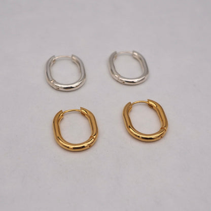 Oval Hoop Earrings