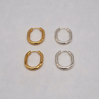 Oval Hoop Earrings